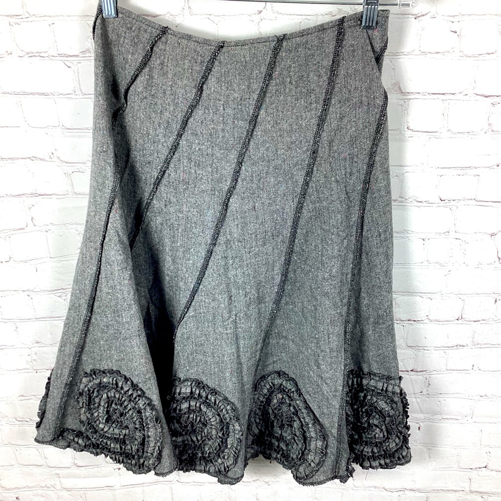 Sunny Leigh Gray A-Line Skirt Gray w/ Multicolored Flecks‎ Women’s Size 4.